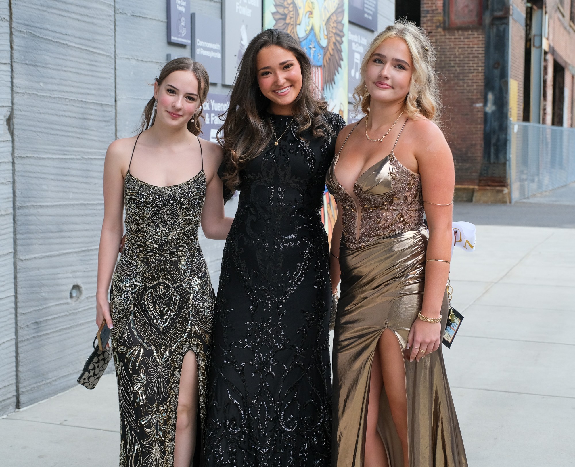 Southern Lehigh High School held its prom Friday, April 24, 2026, at SteelStacks in Bethlehem. Students and their guests arrive to the big night. (Sharon Merkel/Special to The Morning Call)