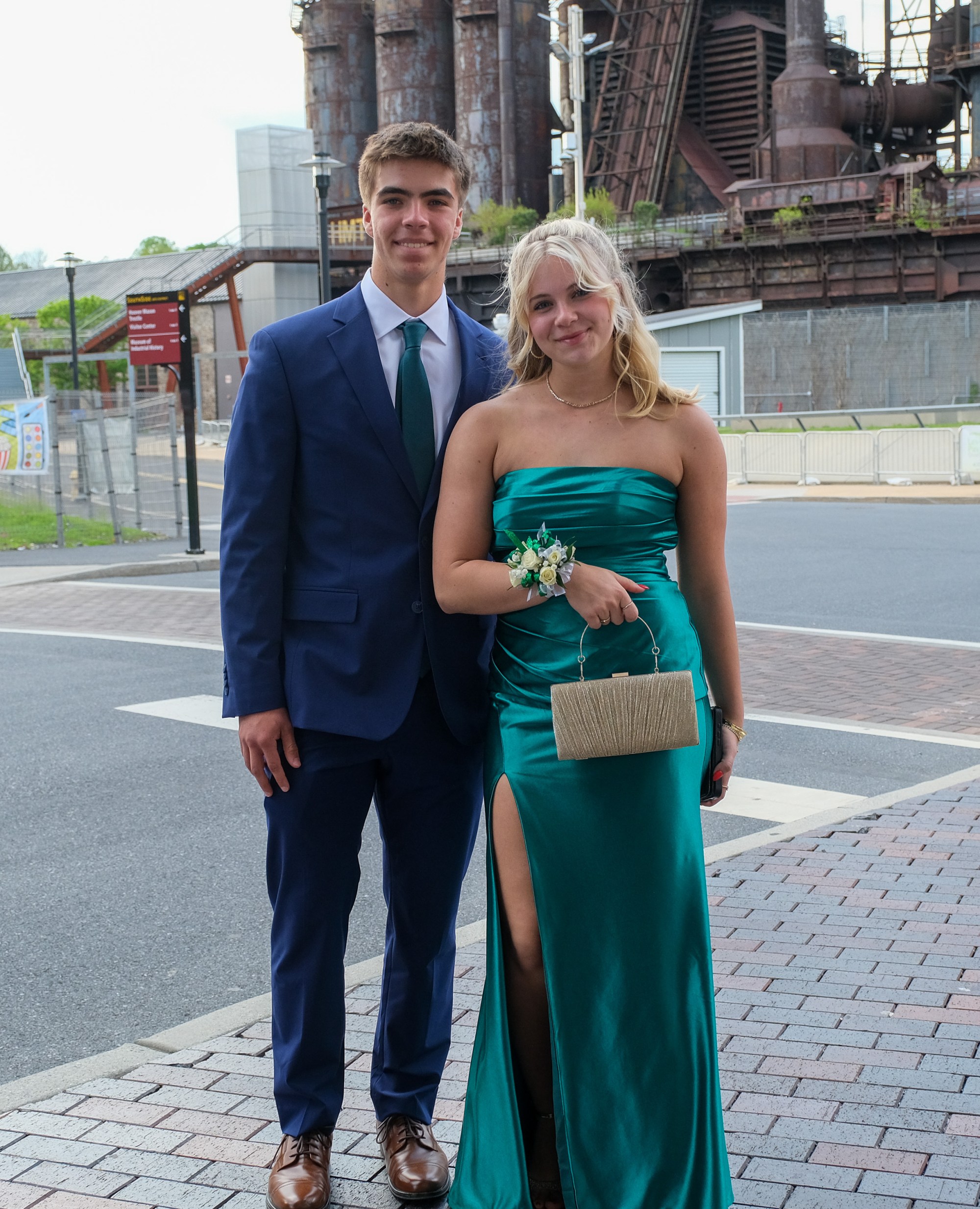 Southern Lehigh High School held its prom Friday, April 24, 2026, at SteelStacks in Bethlehem. Students and their guests arrive to the big night. (Sharon Merkel/Special to The Morning Call)