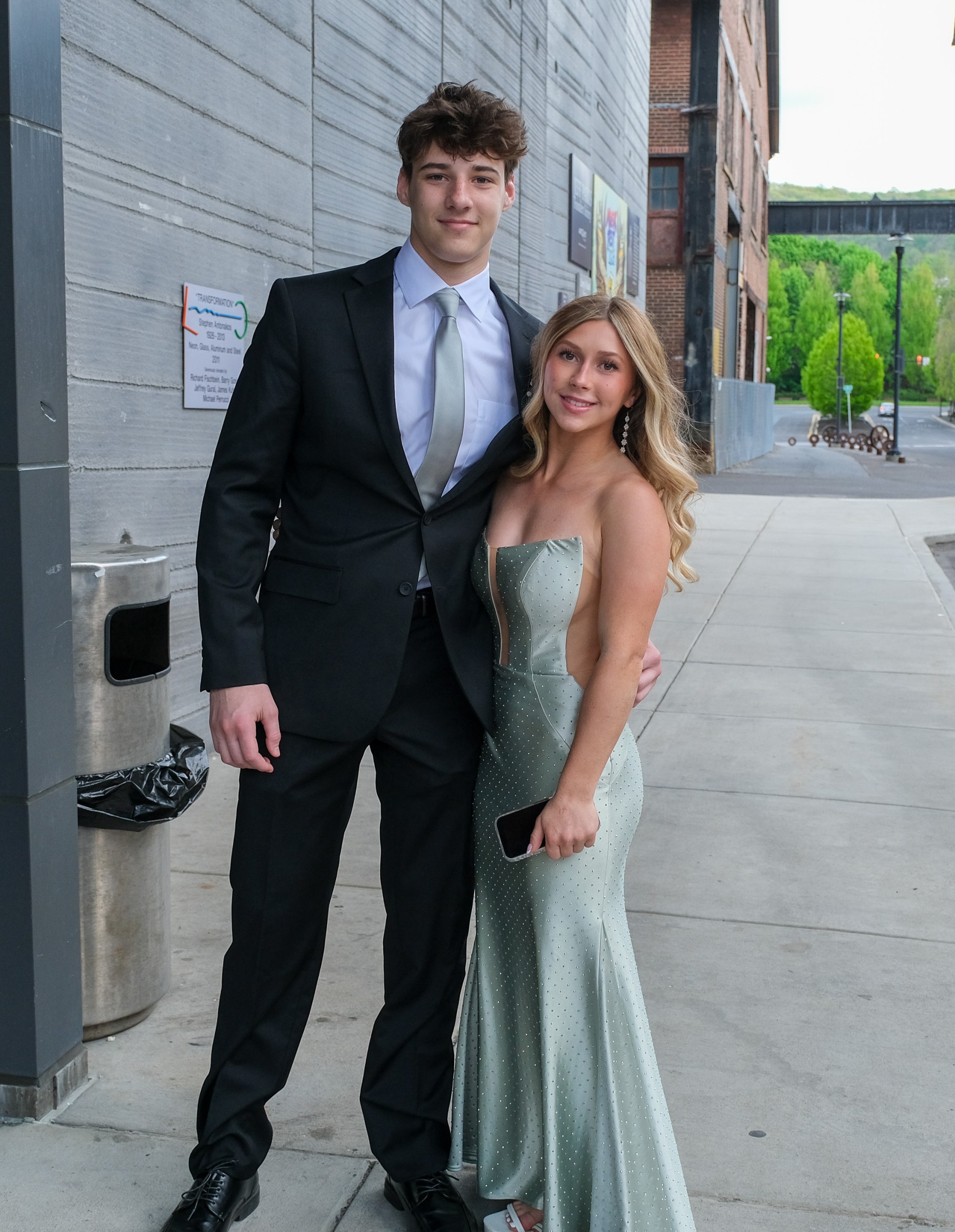 Southern Lehigh High School held its prom Friday, April 24, 2026, at SteelStacks in Bethlehem. Students and their guests arrive to the big night. (Sharon Merkel/Special to The Morning Call)