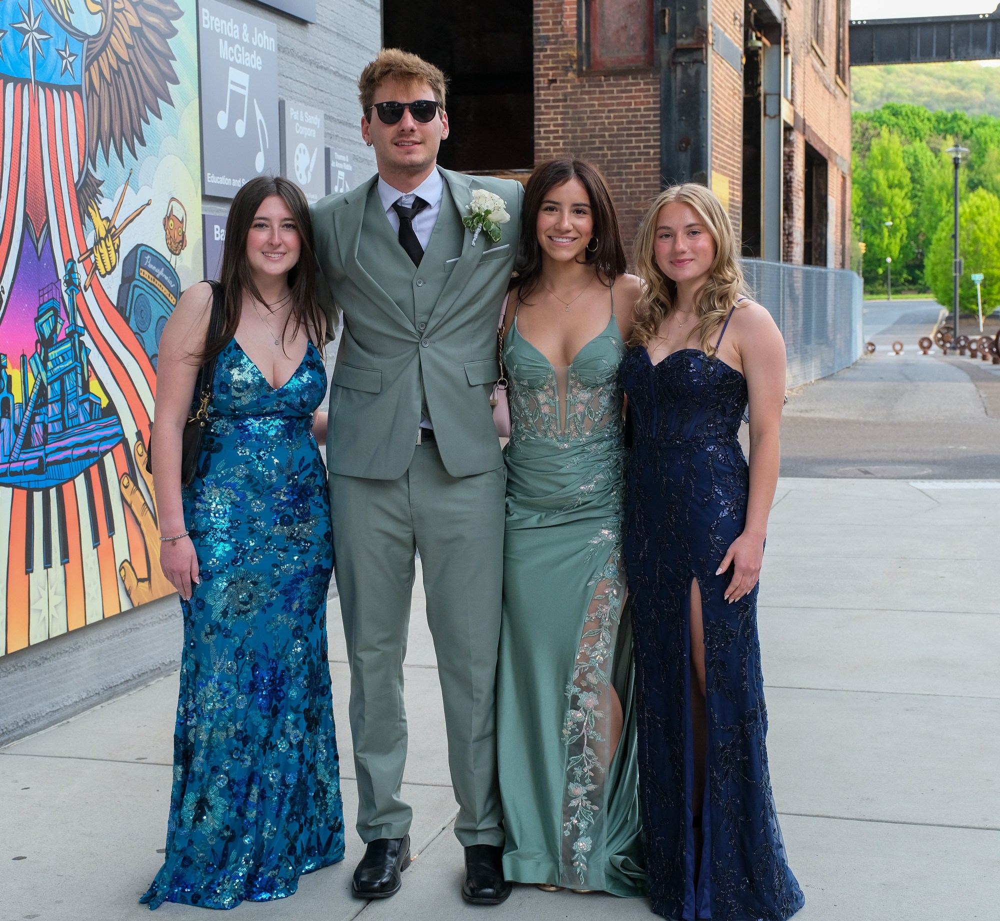 Southern Lehigh High School held its prom Friday, April 24, 2026, at SteelStacks in Bethlehem. Students and their guests arrive to the big night. (Sharon Merkel/Special to The Morning Call)