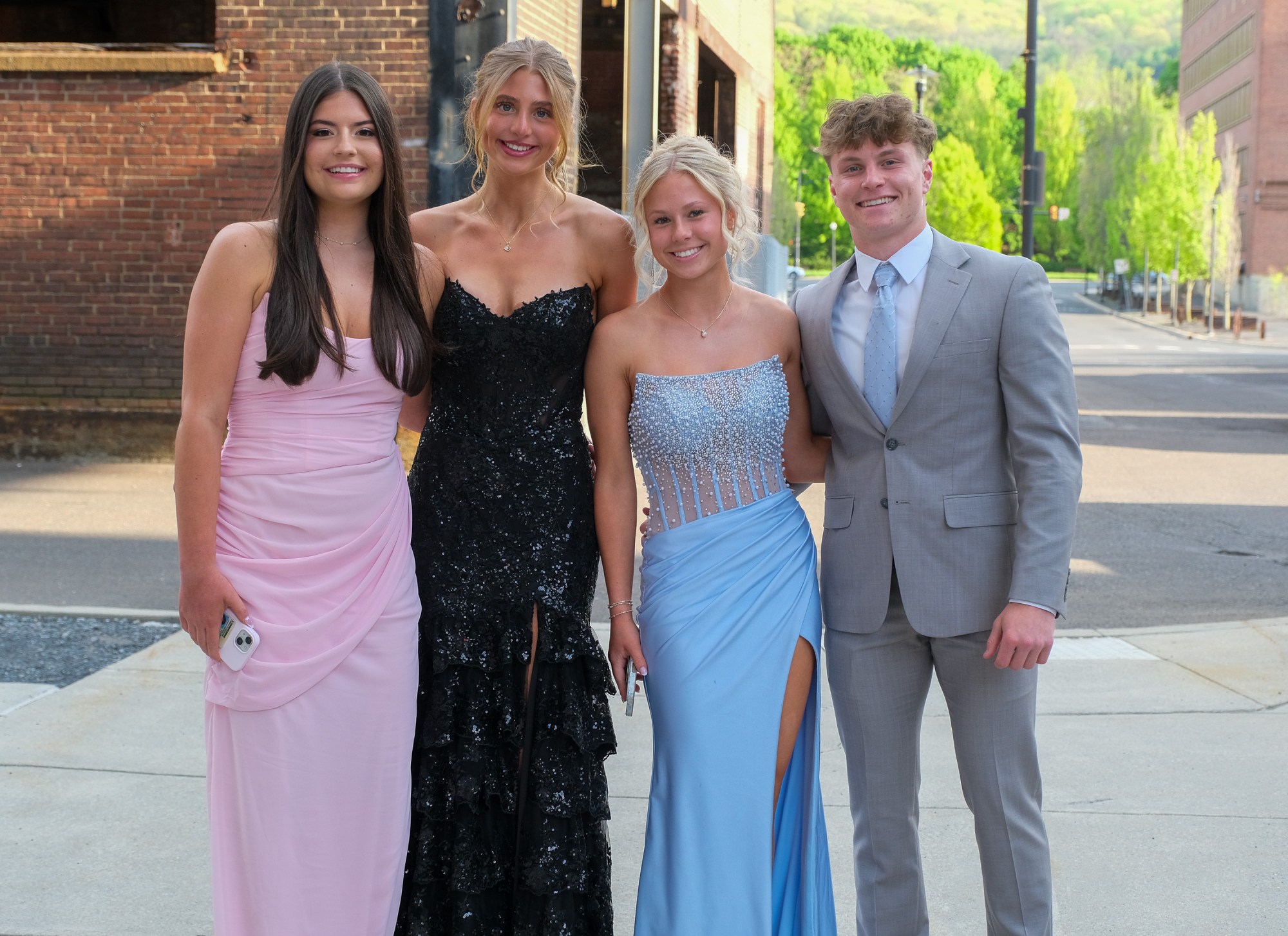 Southern Lehigh High School held its prom Friday, April 24, 2026, at SteelStacks in Bethlehem. Students and their guests arrive to the big night. (Sharon Merkel/Special to The Morning Call)