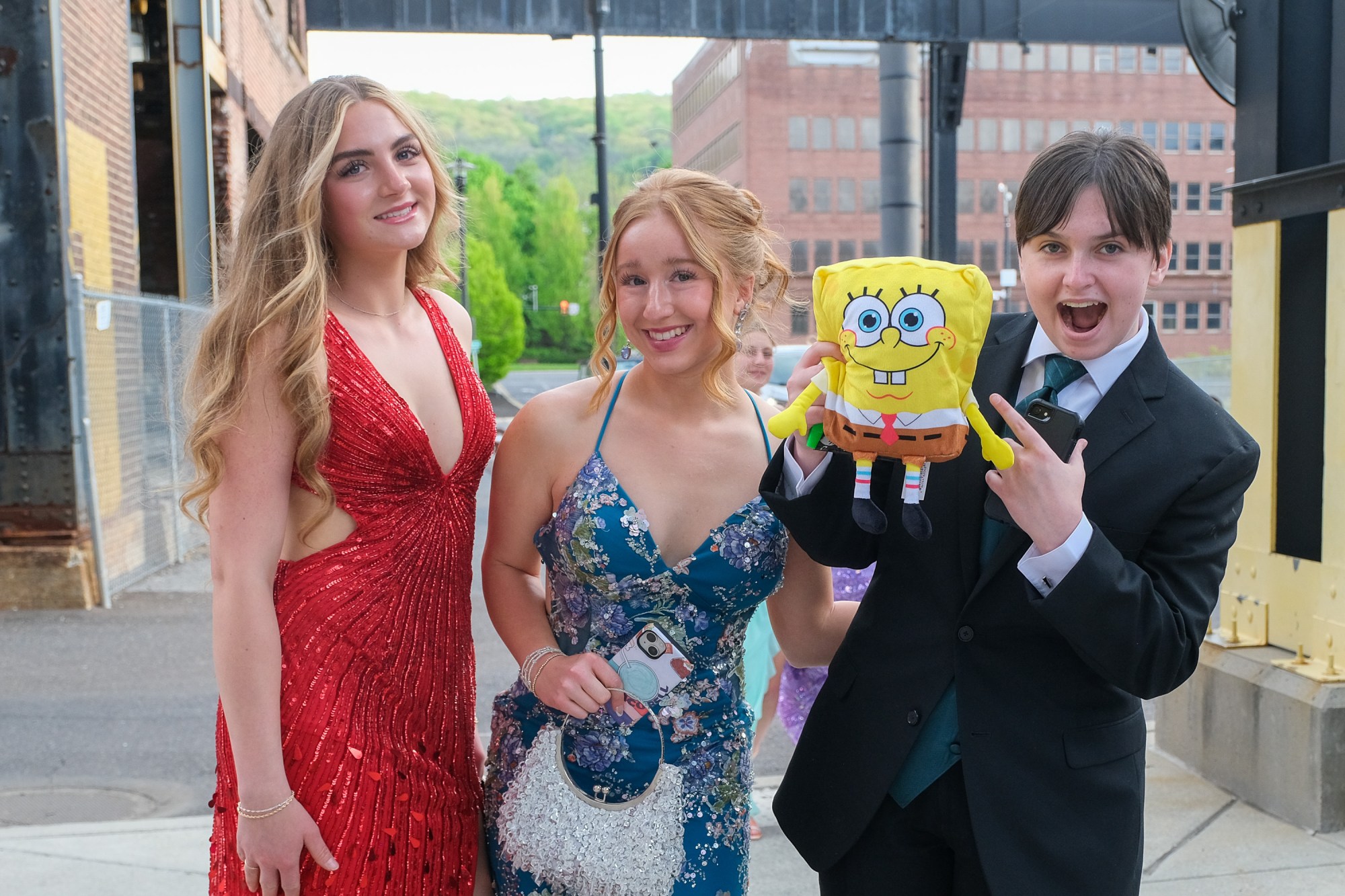 Southern Lehigh High School held its prom Friday, April 24, 2026, at SteelStacks in Bethlehem. Students and their guests arrive to the big night. (Sharon Merkel/Special to The Morning Call)