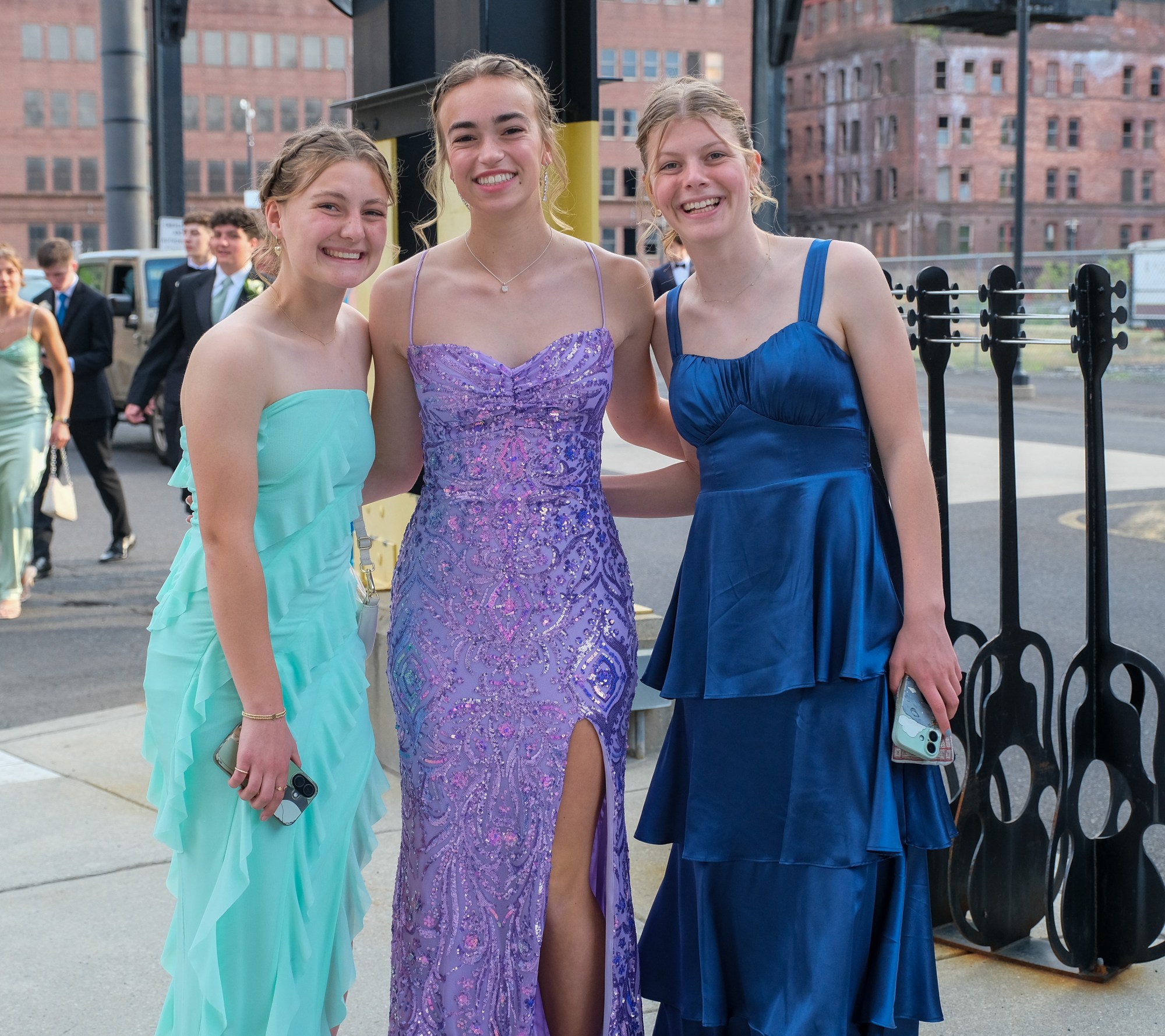 Southern Lehigh High School held its prom Friday, April 24, 2026, at SteelStacks in Bethlehem. Students and their guests arrive to the big night. (Sharon Merkel/Special to The Morning Call)