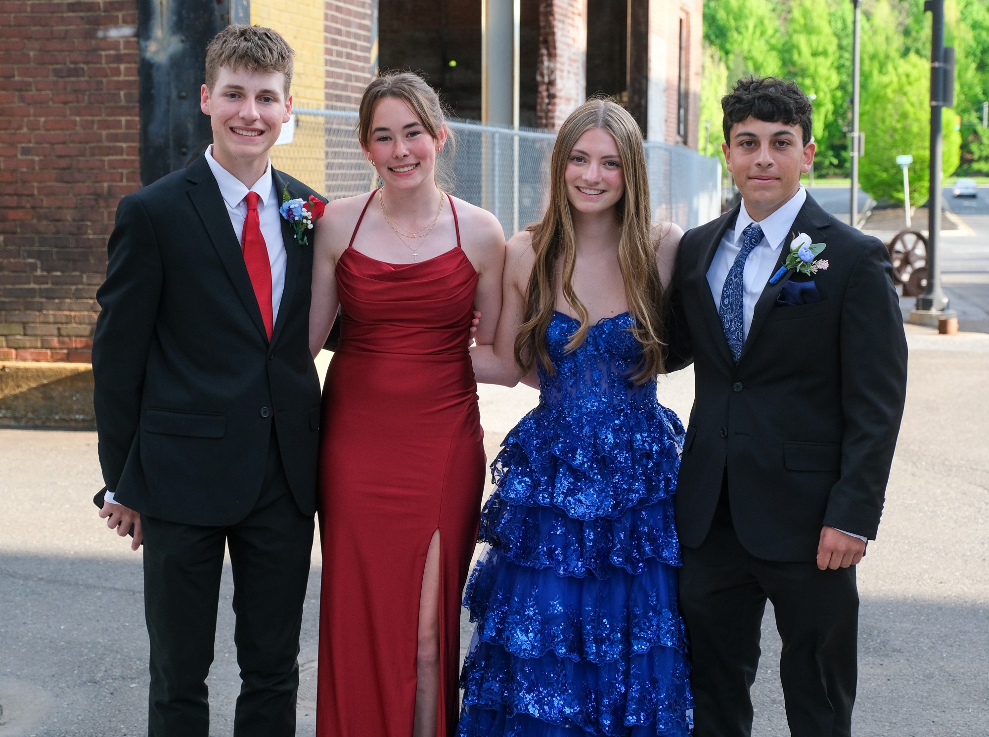 Southern Lehigh High School held its prom Friday, April 24, 2026, at SteelStacks in Bethlehem. Students and their guests arrive to the big night. (Sharon Merkel/Special to The Morning Call)