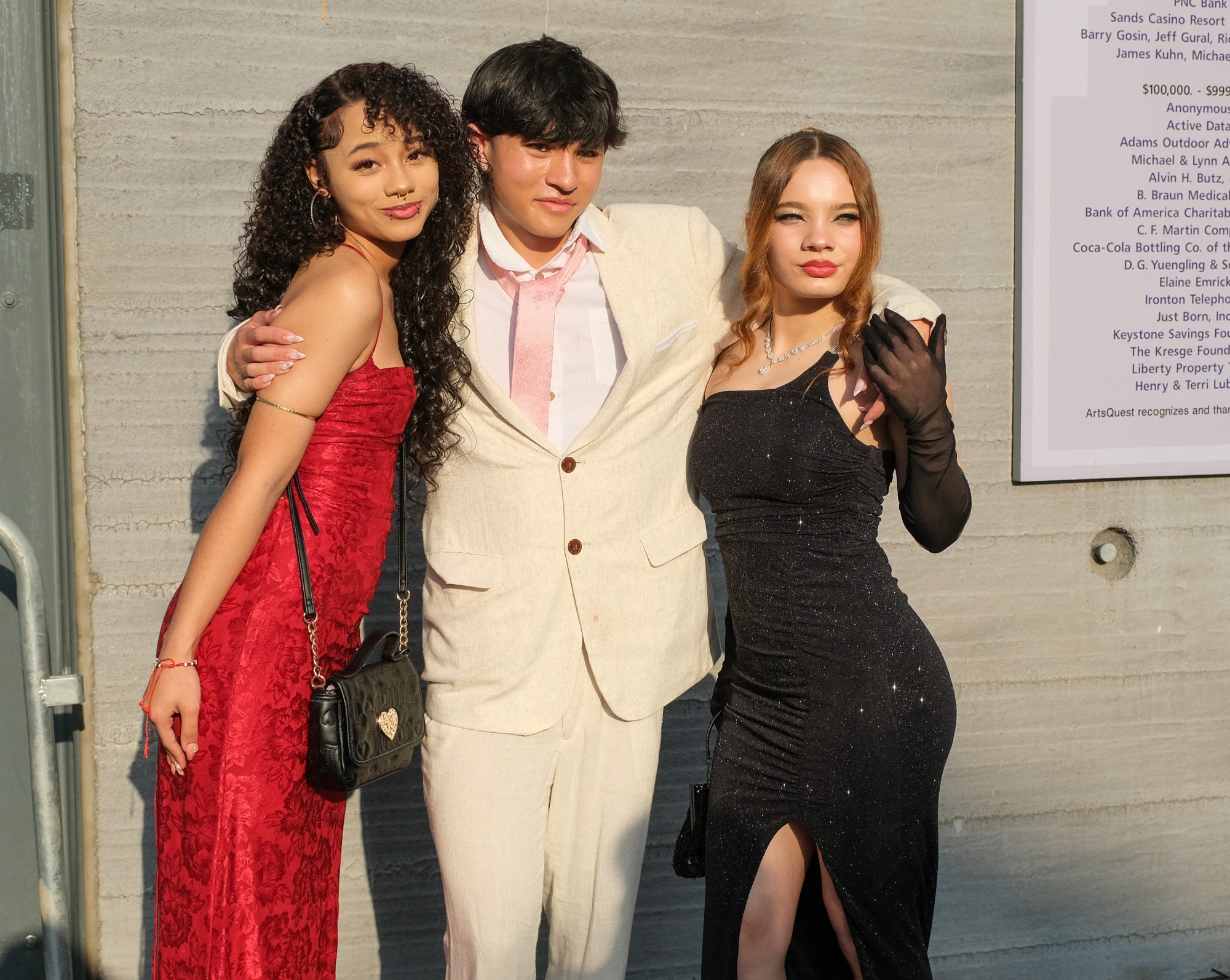 Southern Lehigh High School held its prom Friday, April 24, 2026, at SteelStacks in Bethlehem. Students and their guests arrive to the big night. (Sharon Merkel/Special to The Morning Call)