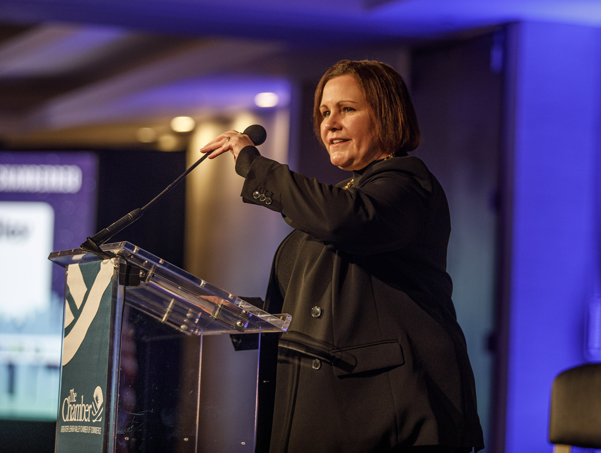 Becky Bradley, executive director, Lehigh Valley Planning Commission speaks during...