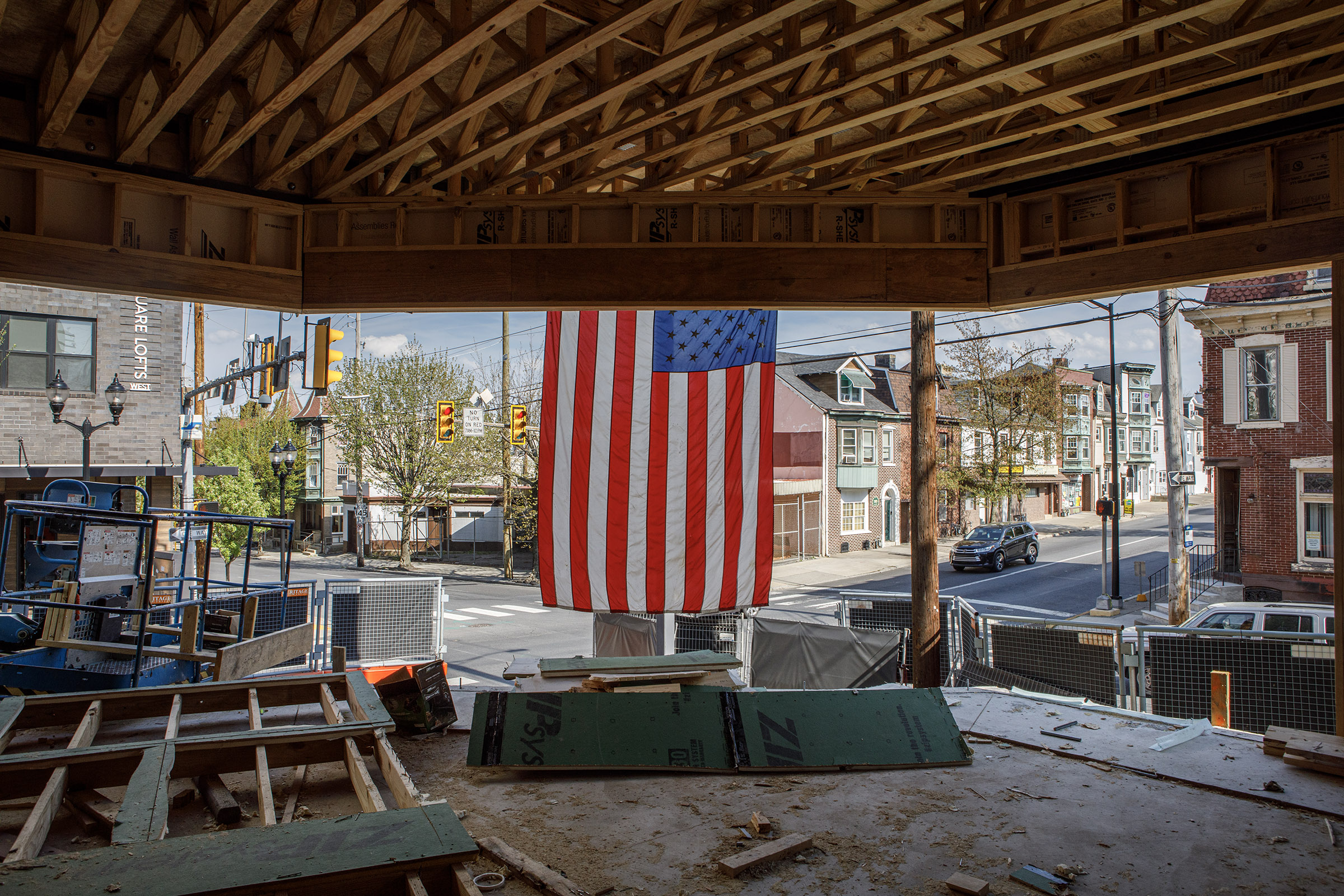 The view from the Walnut Square Apartments site at the...