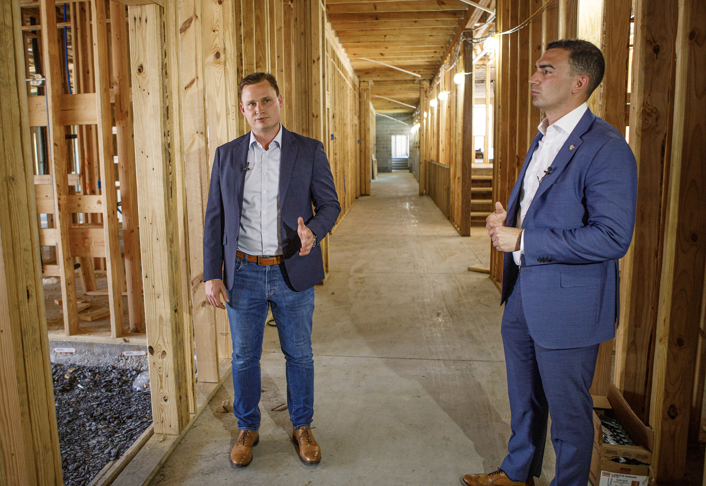 Jonathan Strauss of Cortex Residential and State Sen. Nick Miller...