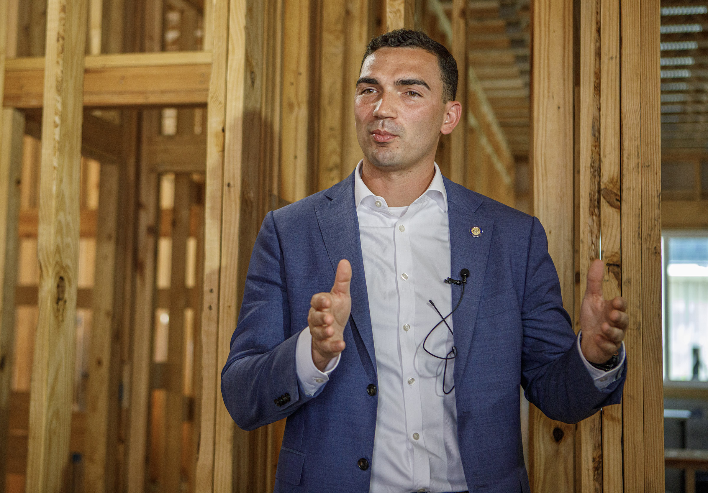 State Sen. Nick Miller asks Jonathan Strauss of Cortex Residential...