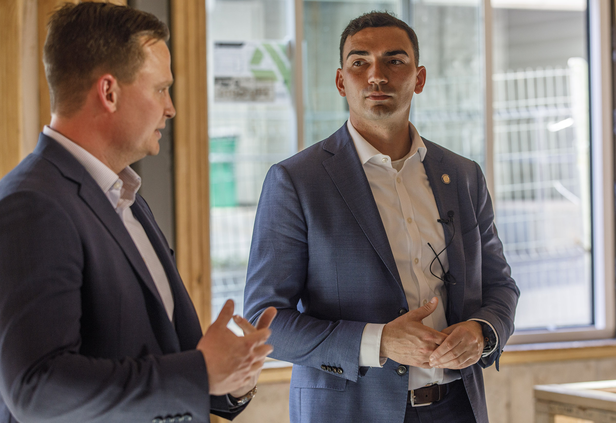 Jonathan Strauss of Cortex Residential and State Sen. Nick Miller...