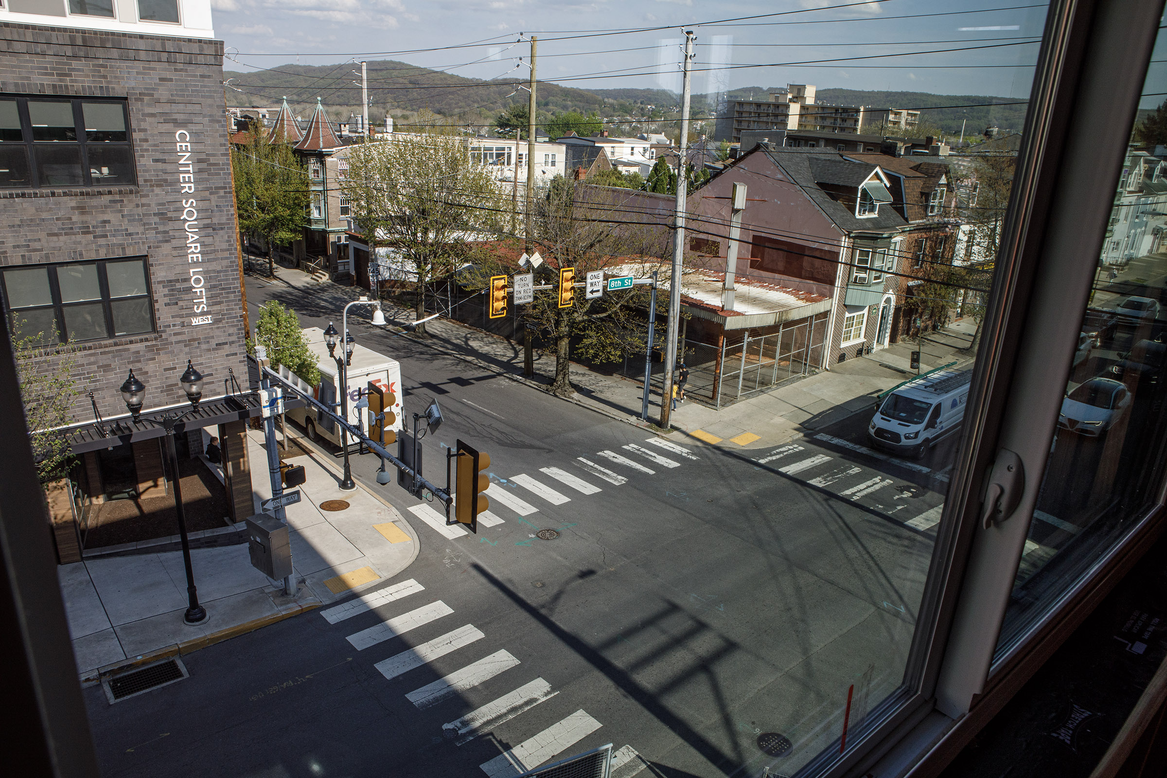 The view from the Walnut Square Apartments site at the...