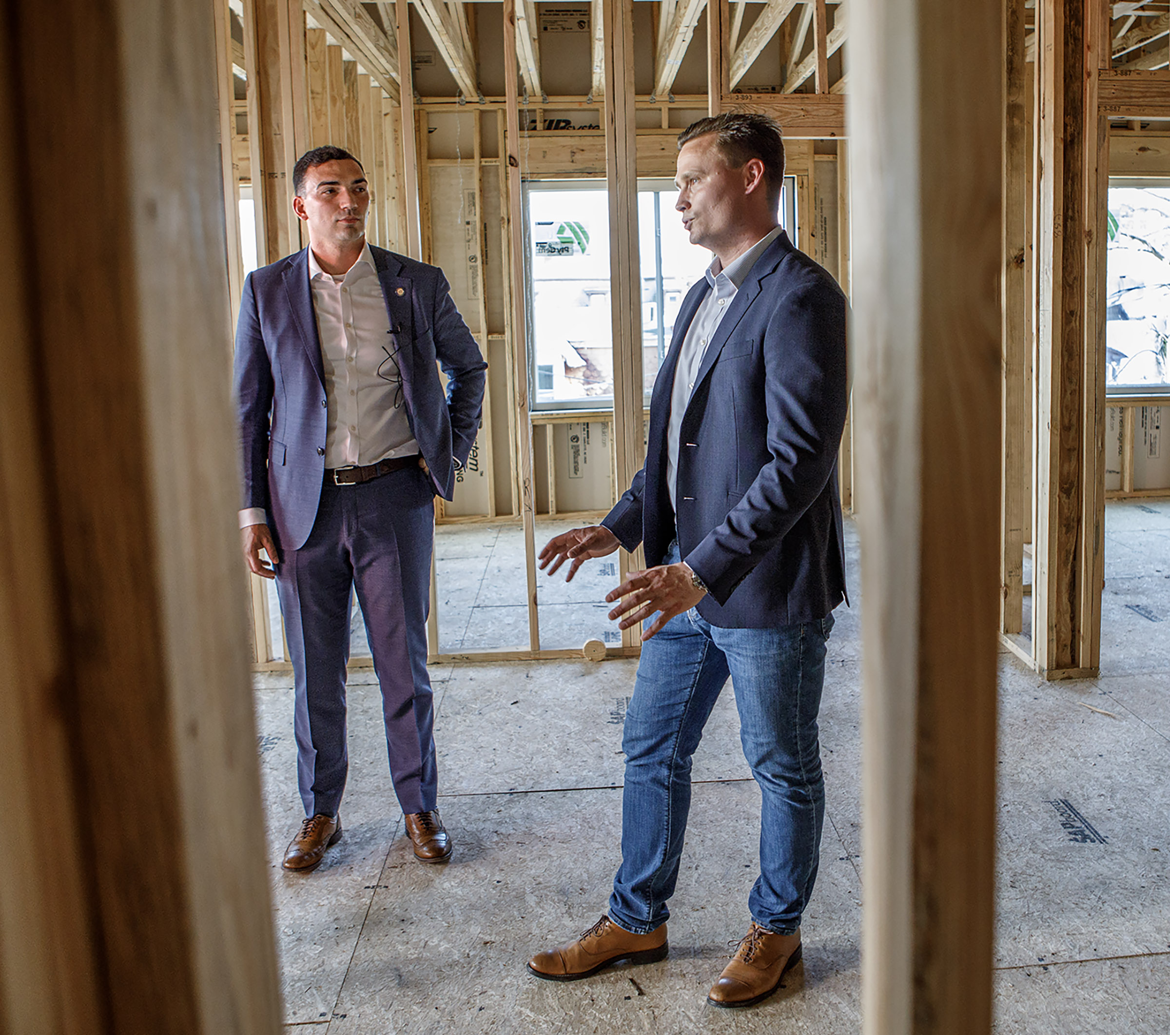 State Sen. Nick Miller and Jonathan Strauss of Cortex Residential...