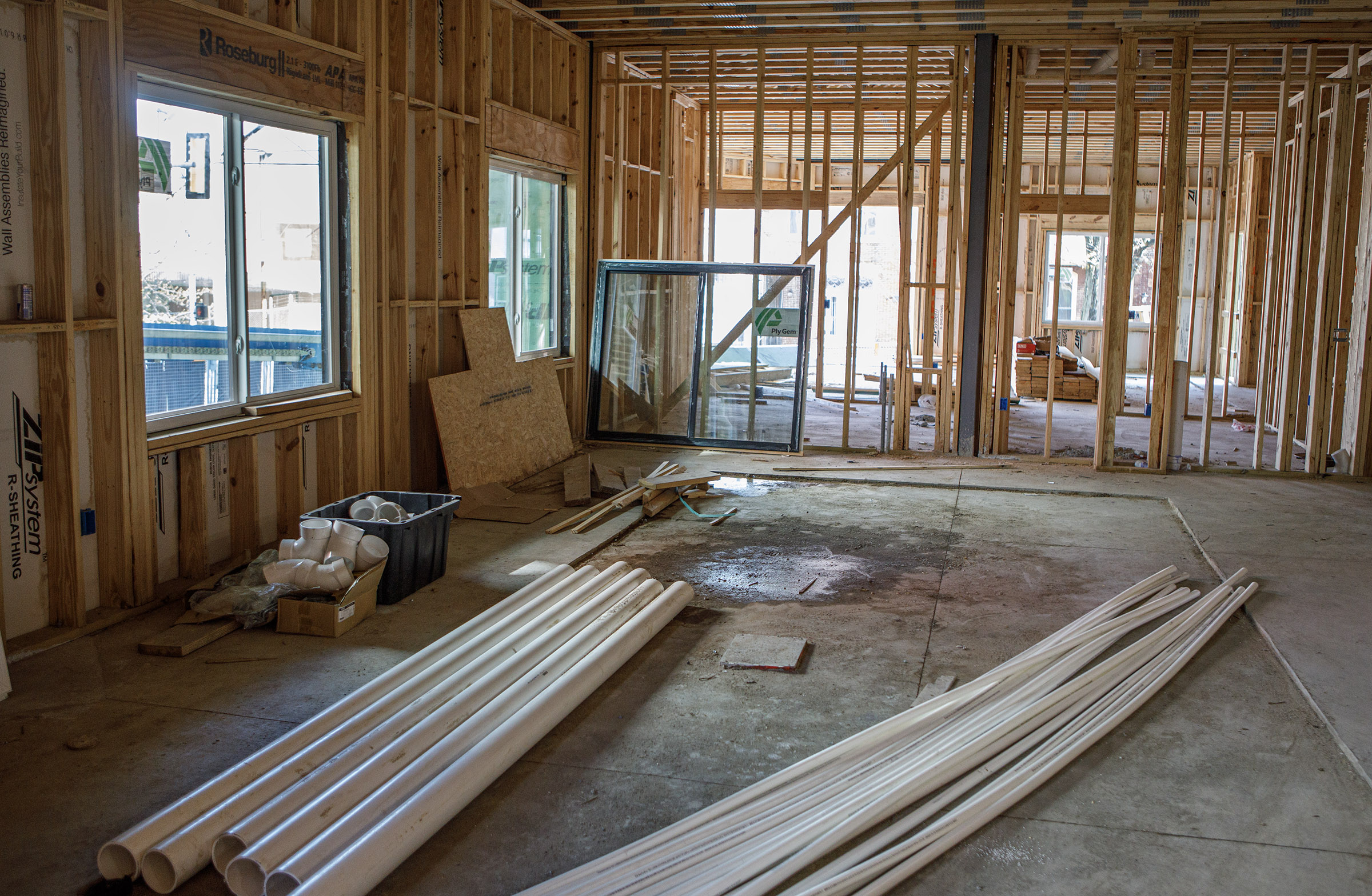 The entryway at the Walnut Square Apartments site Thursday, April...