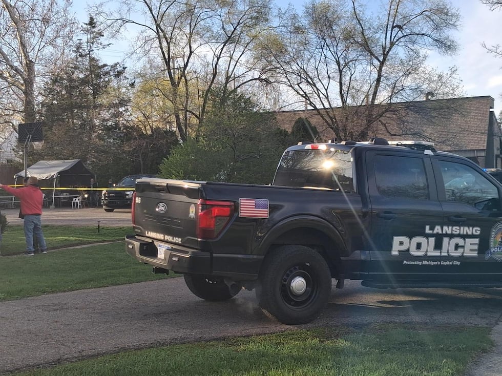 Heavy police presence on S. Pennsylvania Ave in Lansing