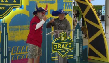 Football fans celebrate 2026 NFL Draft at Pittsburgh airport