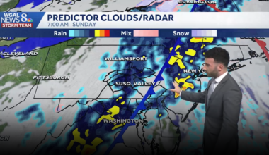 Scattered showers tonight into tomorrow AM; cool down coming for south-central Pennsylvania