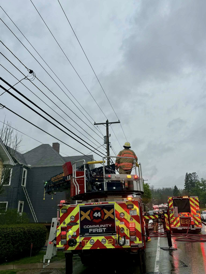 Fire crews respond to home near Trinity High School in Washington County on Saturday, April 18, 2026.