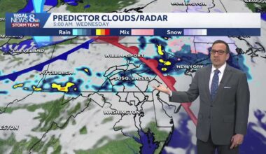 Wednesday showers, temperatures return to the 60s for south-central Pennsylvania