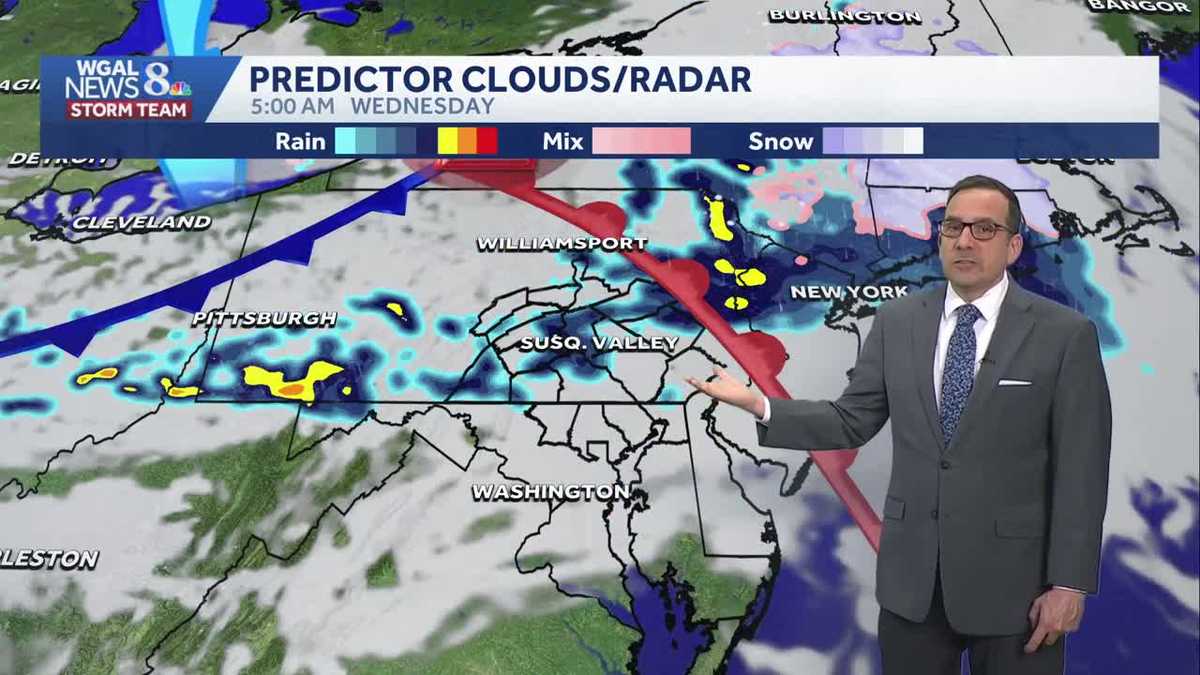 Wednesday showers, temperatures return to the 60s for south-central Pennsylvania