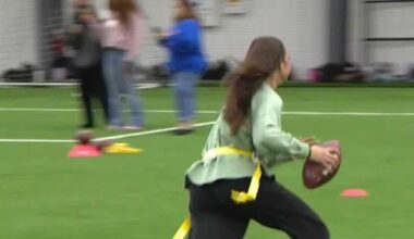 Hundreds of girls learn flag football, CPR at Pittsburgh