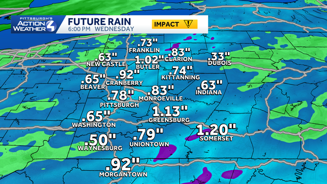 Back-to-back Impact Days: Morning showers, more rain Wednesday back-to-back impact days: morning showers, more rain wednesday
