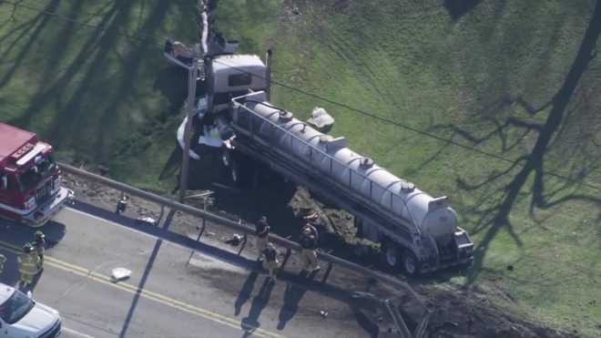 Tanker truck involved in crash in Armstrong County