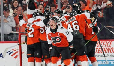 Flyers clinch 1st NHL playoff berth in 5 seasons with win over Hurricanes