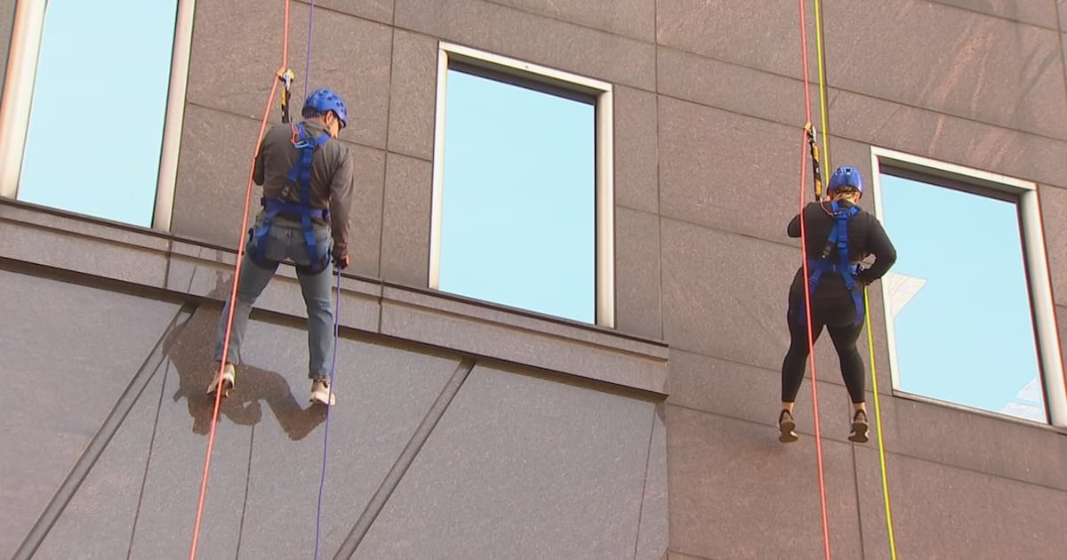 Participants rappel down high-rise in Downtown Pittsburgh during fundraiser benefiting local youth – WPXI