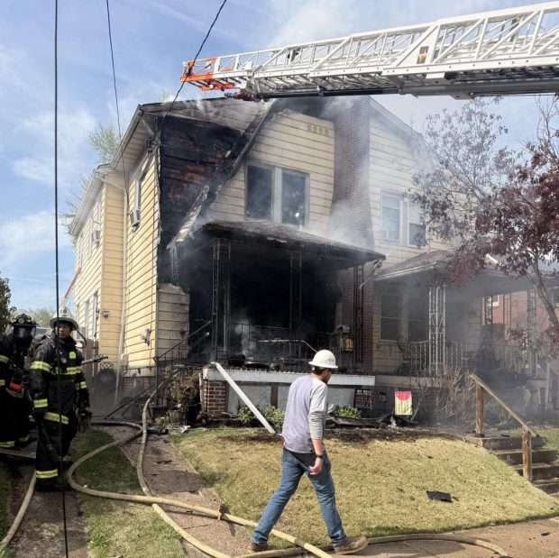 The damage to the residence was extensive. (COURTESY OF FEENEY FIRE FILMS VIA DARBY FIRE COMPANY)
