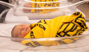 Photos show newborn babies swaddled in Terrible Towels to celebrate NFL draft
