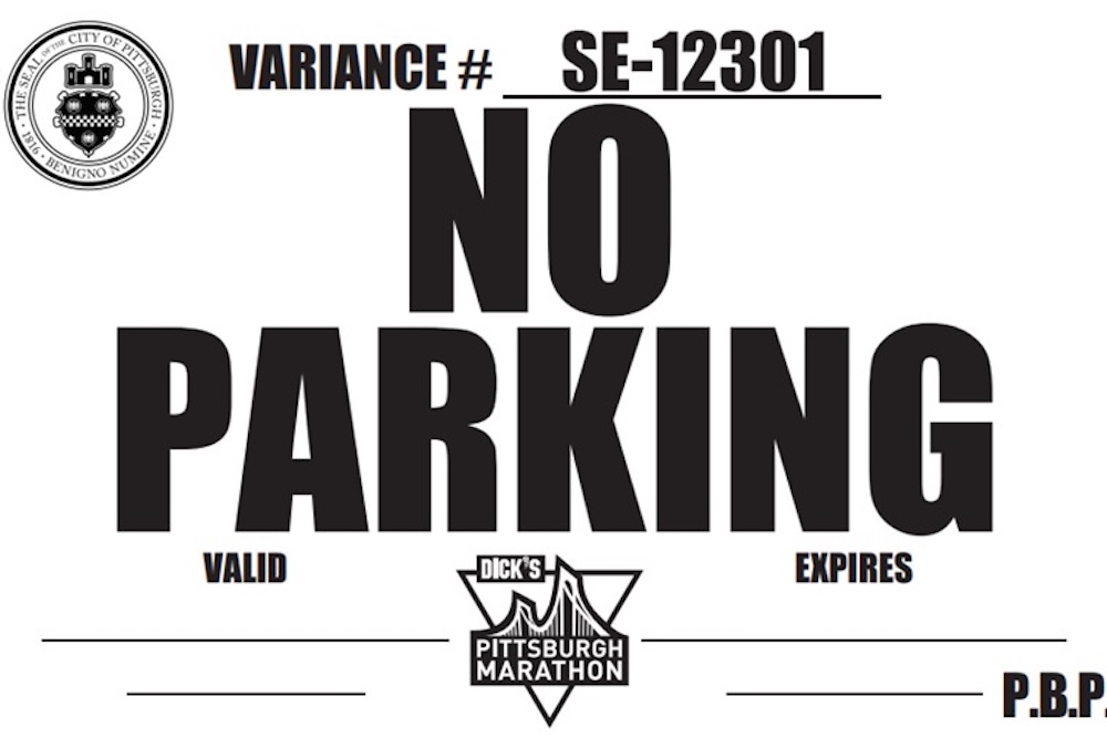 Marathon No Parking Sign Original