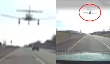 Video shows moment small plane lands on Pennsylvania highway