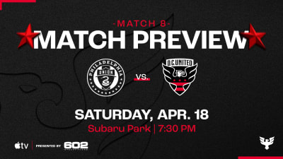 Match Preview: D.C. United at Philadelphia Union | Saturday, April 18, 2026 