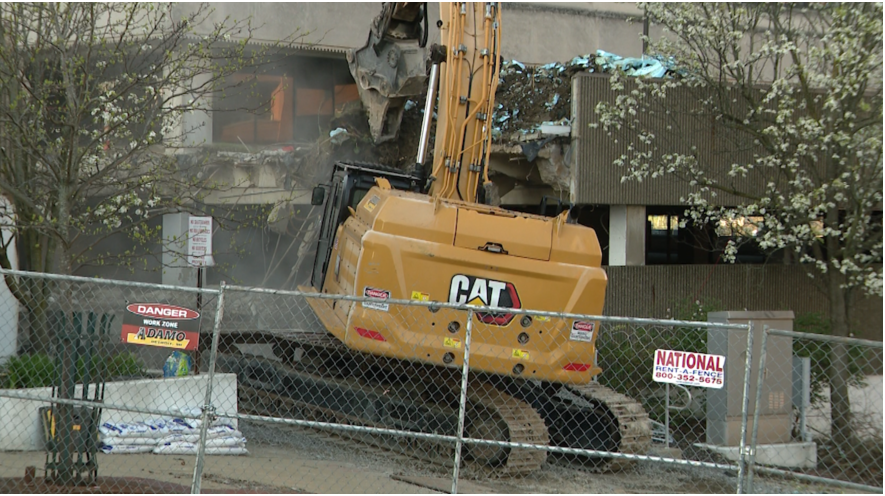 Courthouse Square demolition underway in Washington, Pennsylvania