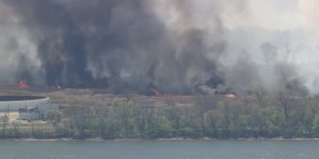 Massive wildfire burns in New Jersey just miles outside Philadelphia