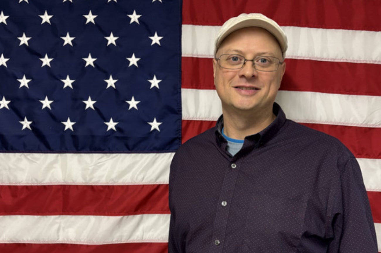 Shaun Griffith smiles