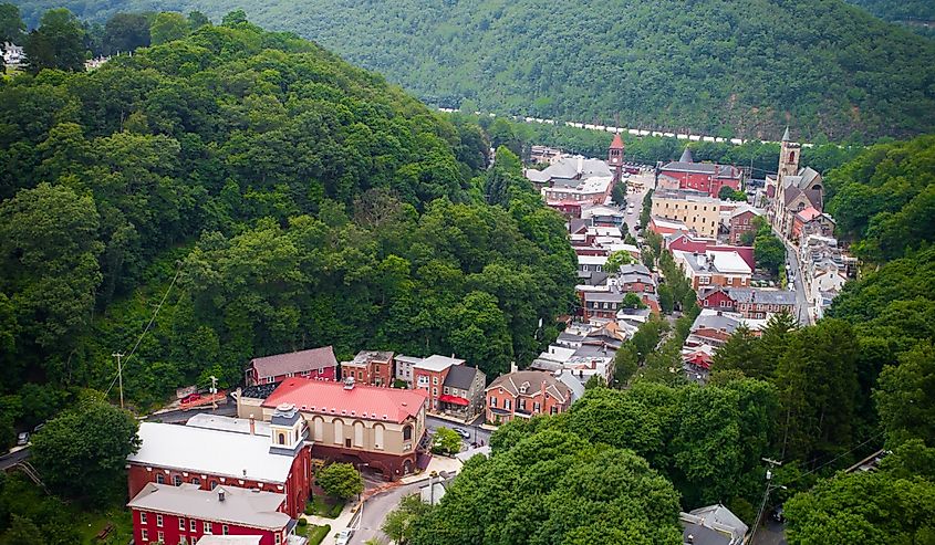 Downtown Jim Thorpe, Pennsylvania.