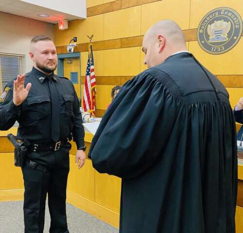 Salisbury Township Police Corporal Kyle Watson takes oath of office April 9 – Lehigh Valley Press