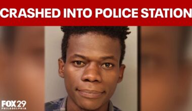 Driver charged after crashing vehicle into Philly police building