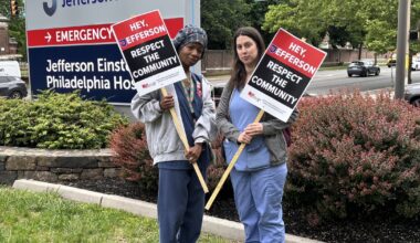 Jefferson Einstein Hospital nurses protest system's cuts to pediatric care