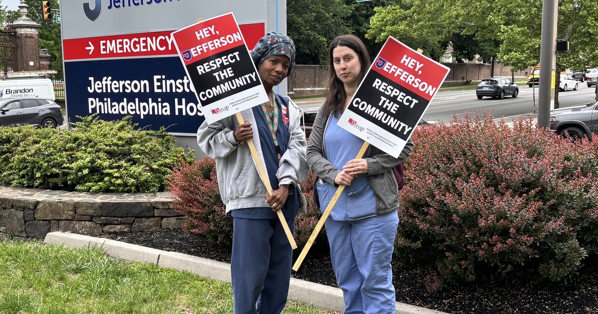Jefferson Einstein Hospital nurses protest system's cuts to pediatric care