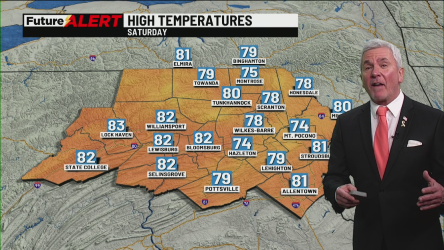 Pennsylvania weather: Warm, dry weather enters region