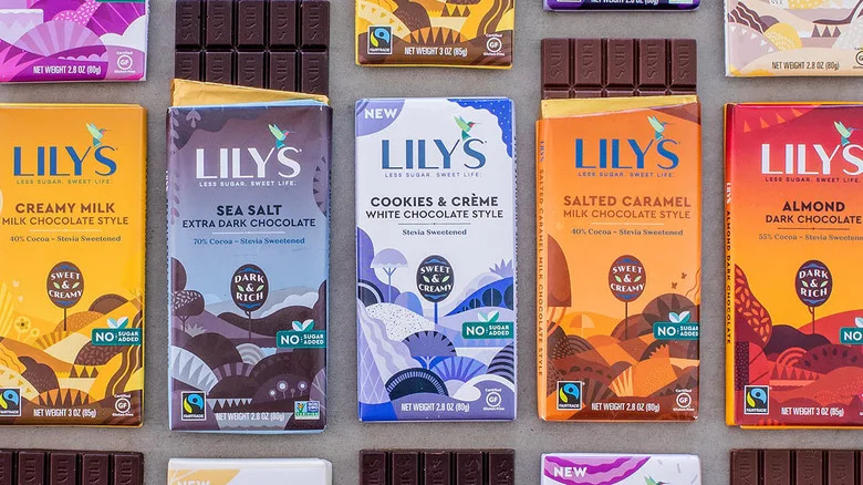 Various Lily's chocolate bars