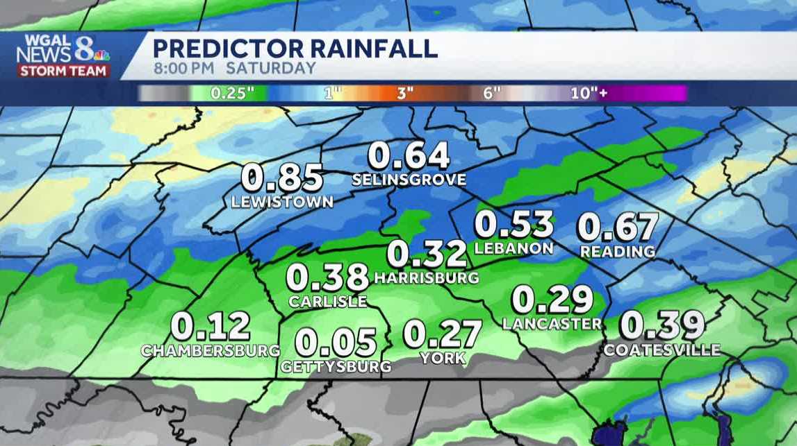 Saturday rain could impact outdoor celebrations in south-central Pa.