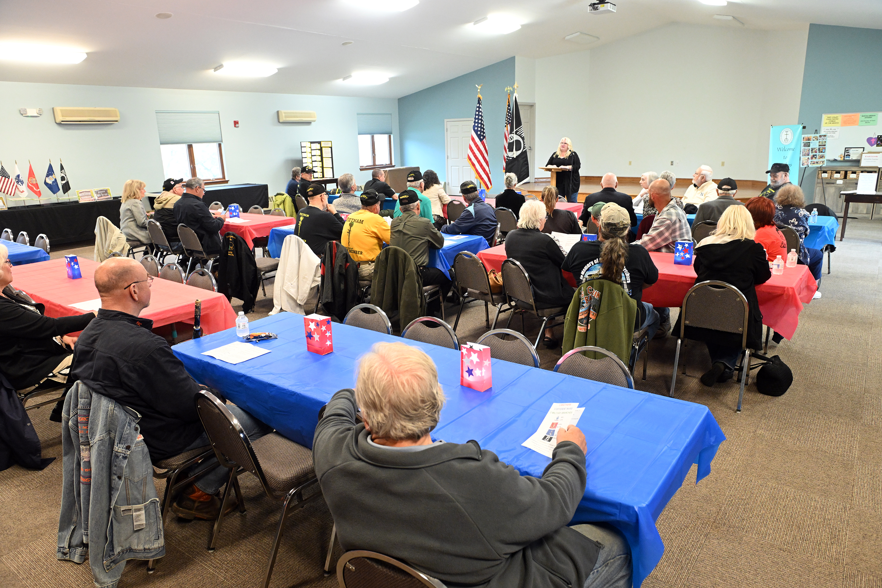 Dianne Simmons leads a memorial dedication service on Saturday, May...