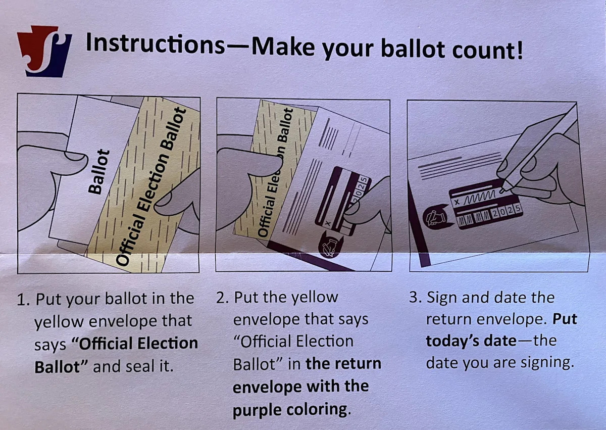 How to vote in Pennsylvania if a mail ballot does not arrive on time