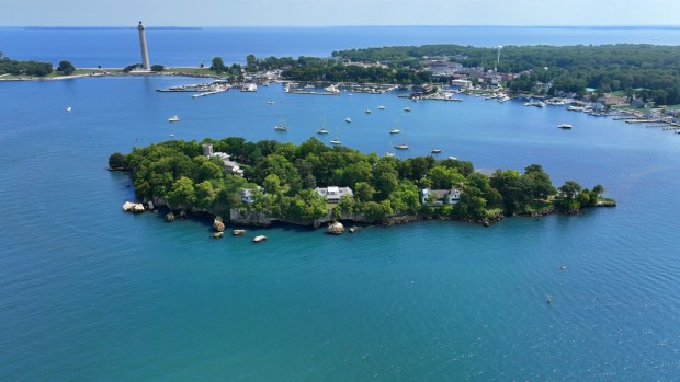 The 6.5-acre Gibraltar Island, in the bay of Put-in-Bay, can be visited on Thursday walking tours hosted by The Ohio State University staff from Stone Laboratory, who operate the country's oldest freshwater biological field station there. (Courtesy of Shores & Islands Ohio)