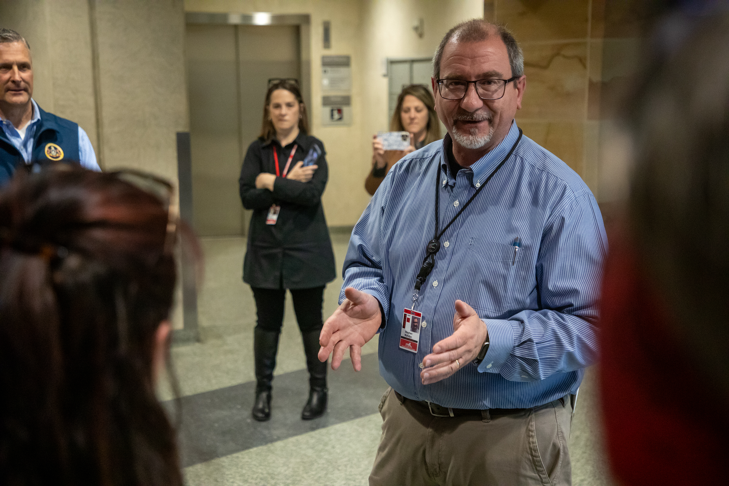 Scranton/Wilkes-Barre Airport’s Interim Executive Director Stephen Mykulyn thanks the 2nd...