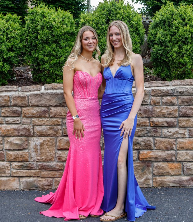 Whitehall High School students and their guests arrive for prom Saturday, May 2, 2026, at The Palace Center in Allentown. (Jane Therese/Special to The Morning Call)