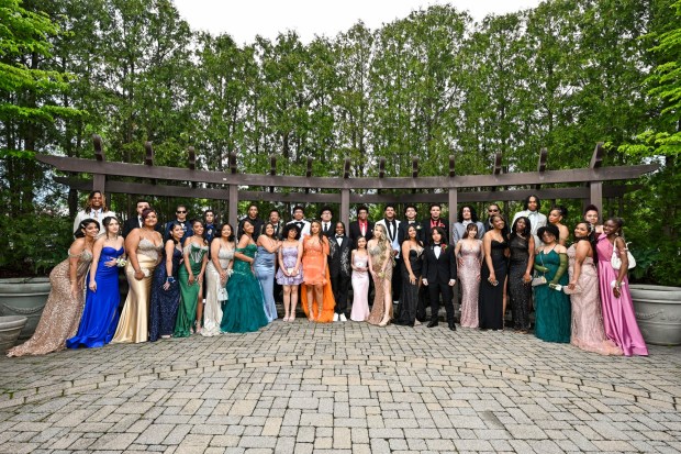 Lincoln Leadership Academy held its prom Thursday, April 30, 2026, at Blue Grillhouse in Bethlehem Township. Students and their guests arrive to the big night. (April Gamiz/The Morning Call)
